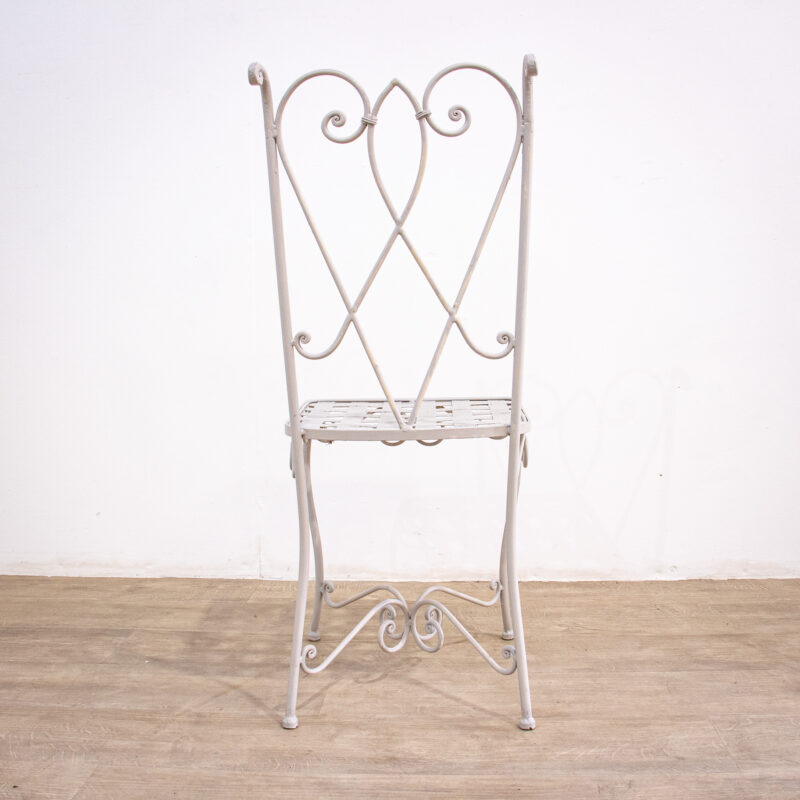 Iron Circular Garden Table with 6 Chairs