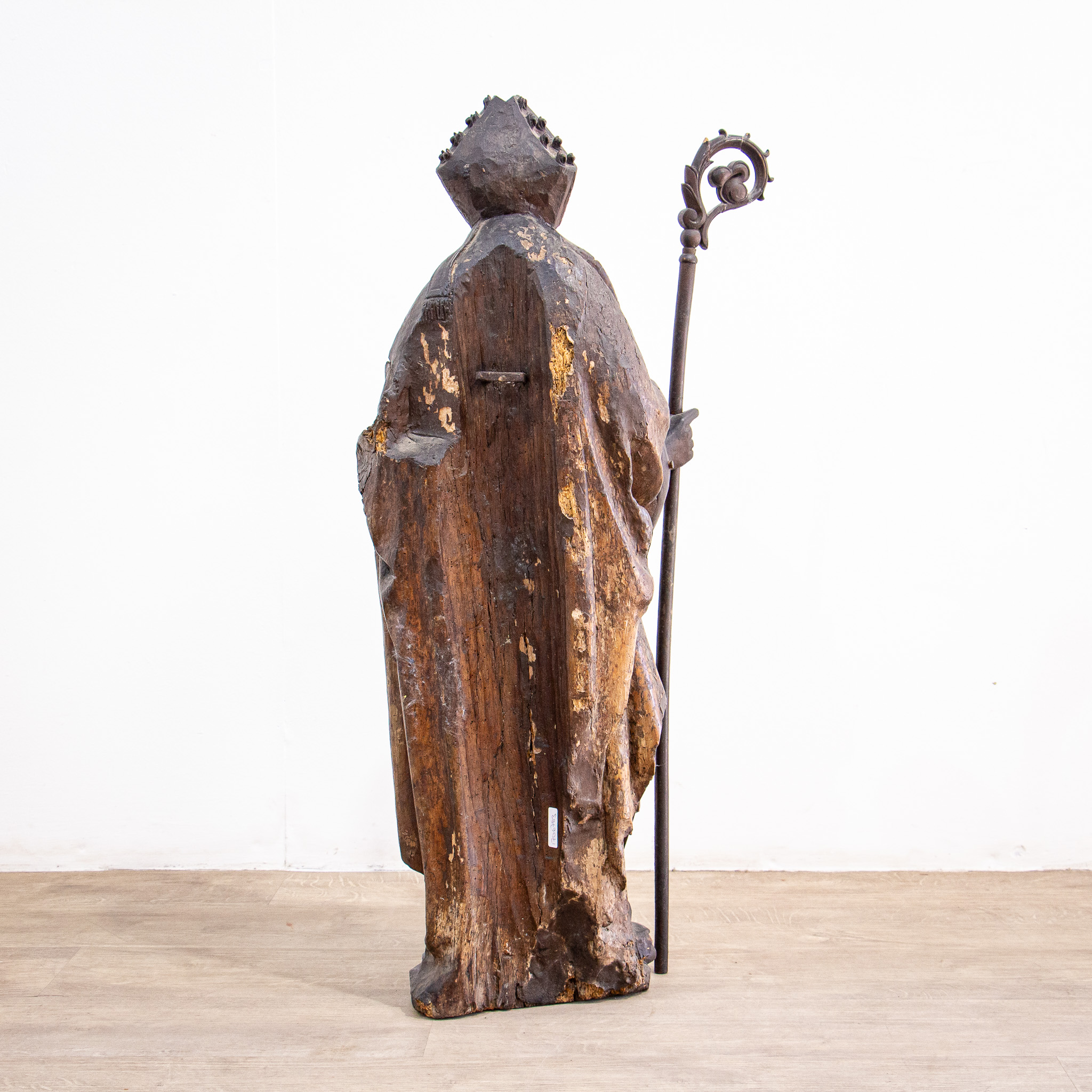 17th Century Carved Oak Figure of a Bishop