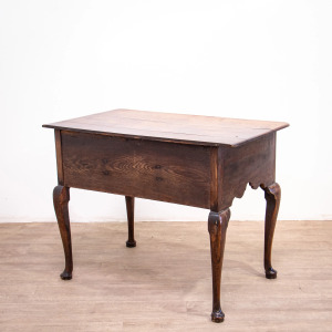 Georgian Oak Lowboy with Original Handles