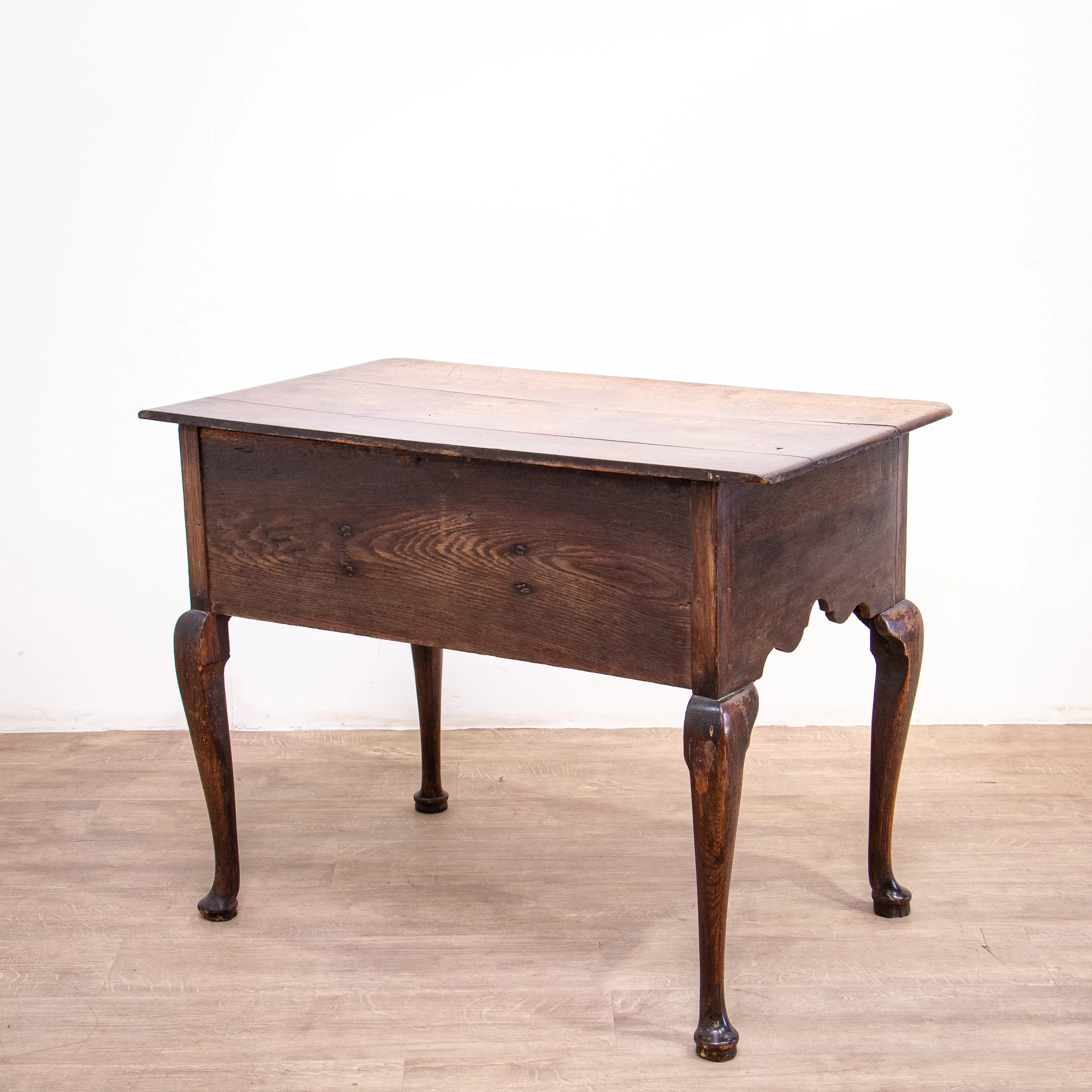Georgian Oak Lowboy with Original Handles
