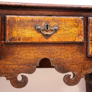 Georgian Oak Lowboy with Original Handles