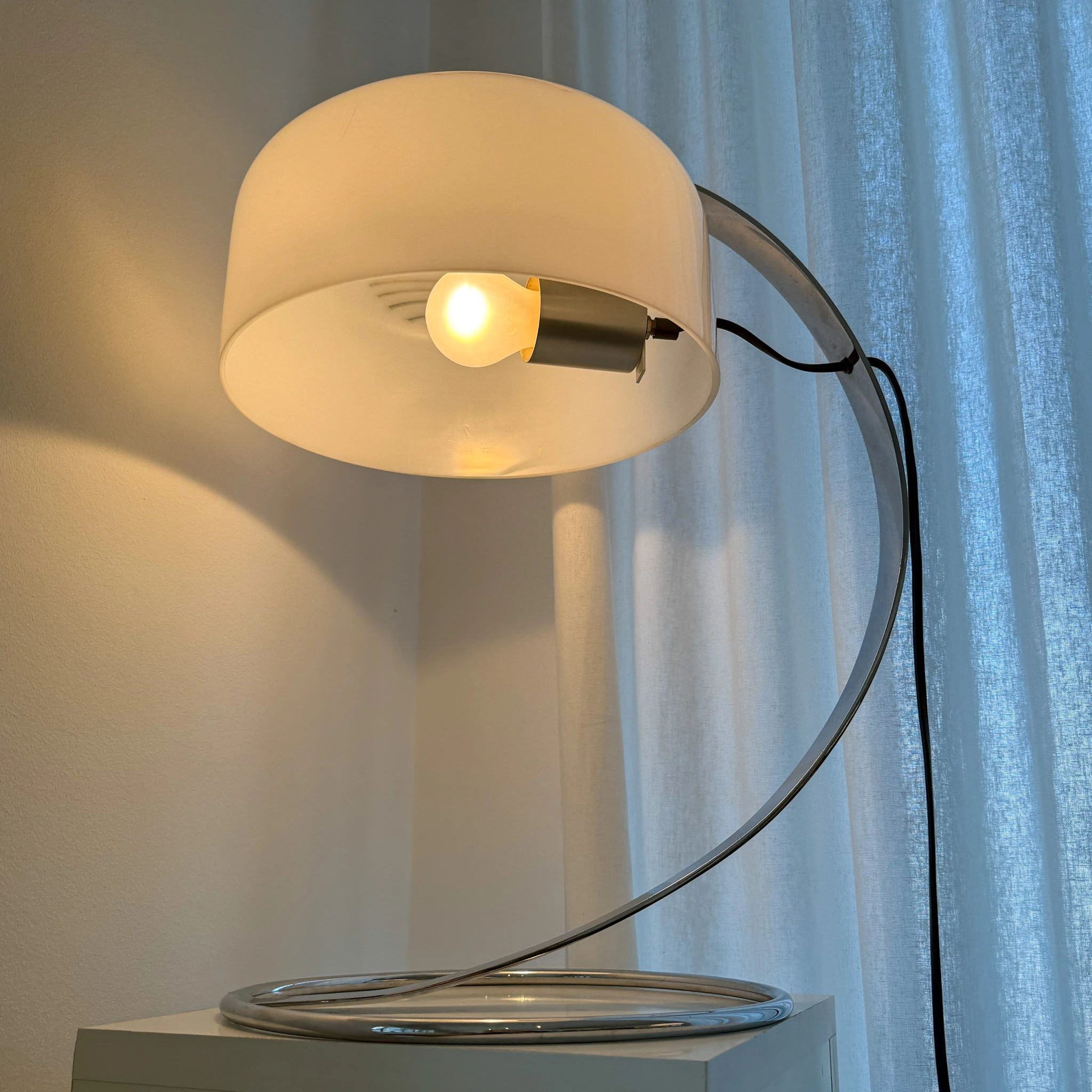 Tropic Chrome-Plated Steel Desk Lamp by Raak, 1970