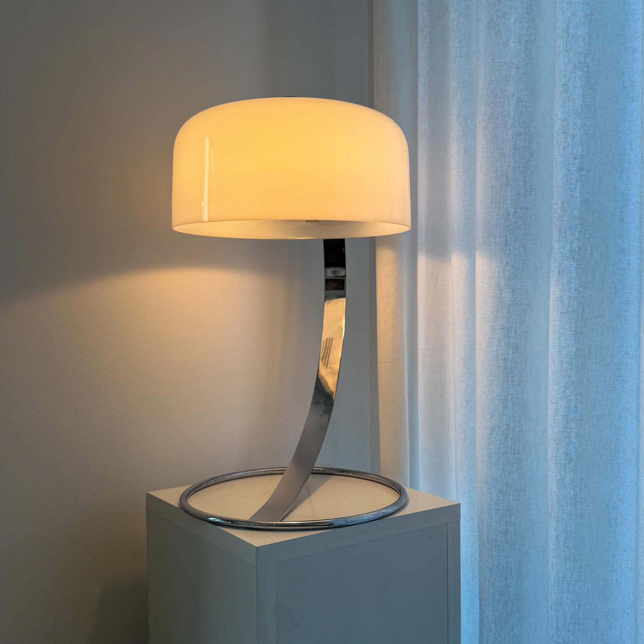 Tropic Chrome-Plated Steel Desk Lamp by Raak, 1970