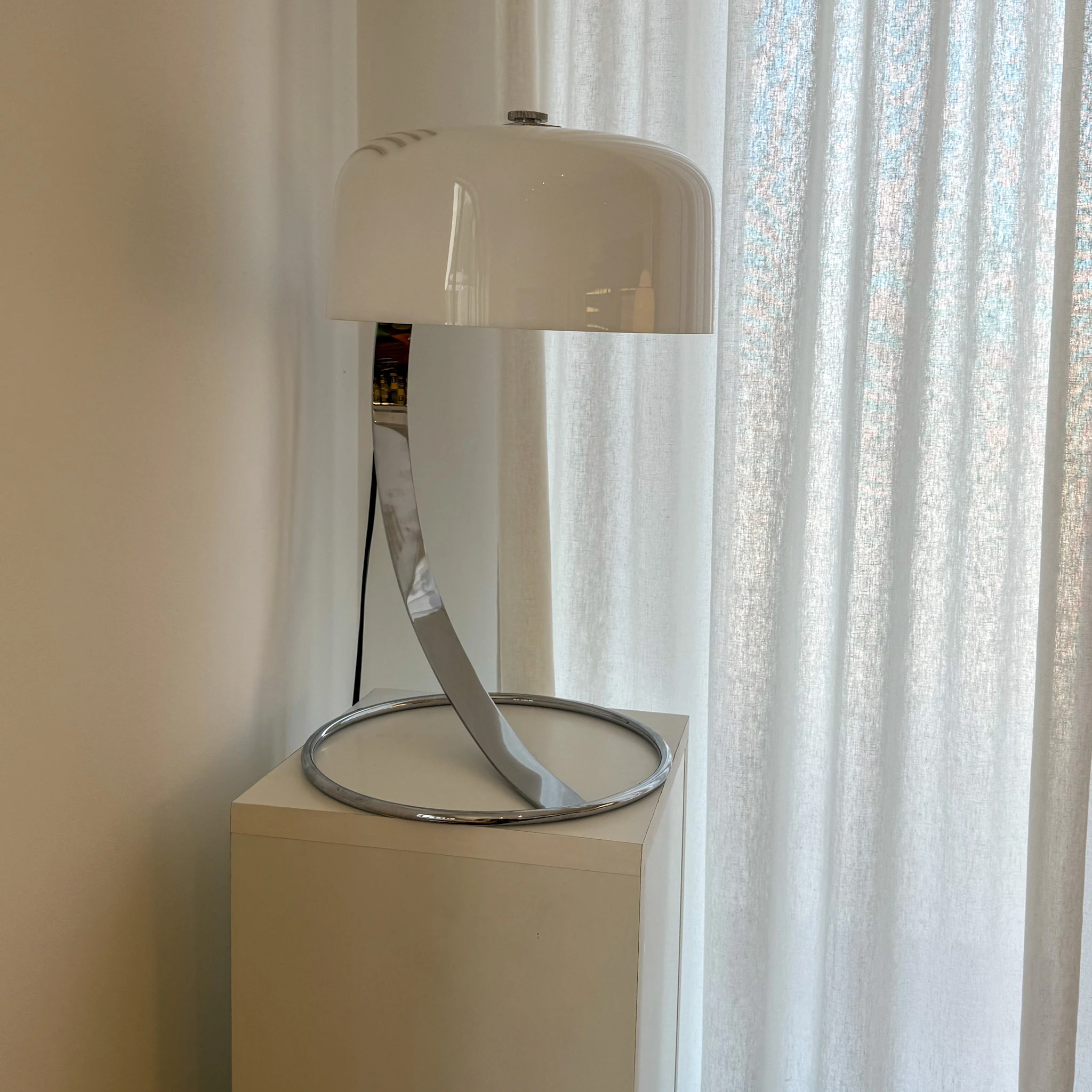 Tropic Chrome-Plated Steel Desk Lamp by Raak, 1970