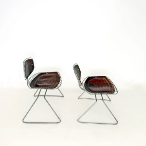 Pair of Beaubourg Chairs by Laurent and Cadestin, 1976