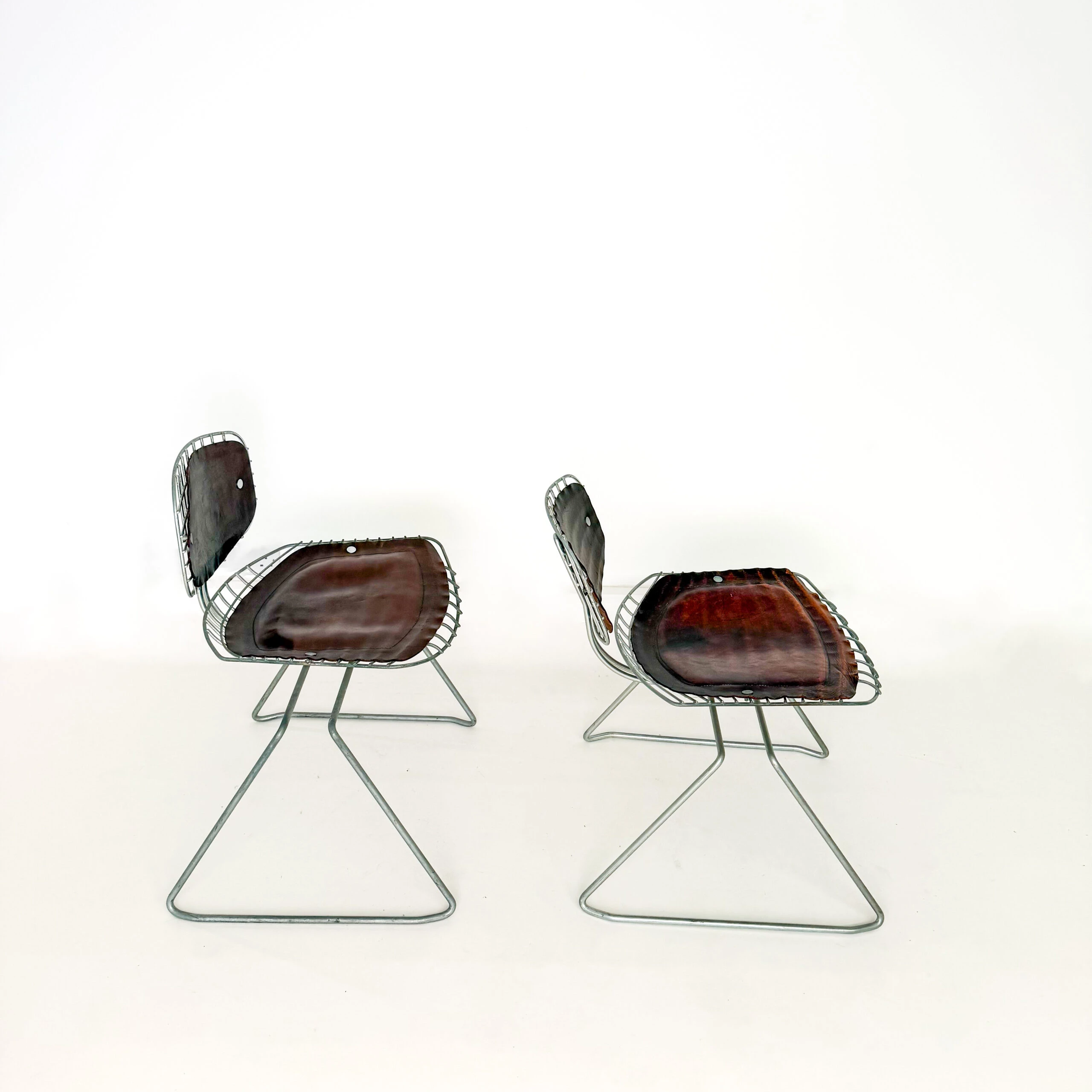 Pair of Beaubourg Chairs by Laurent and Cadestin, 1976