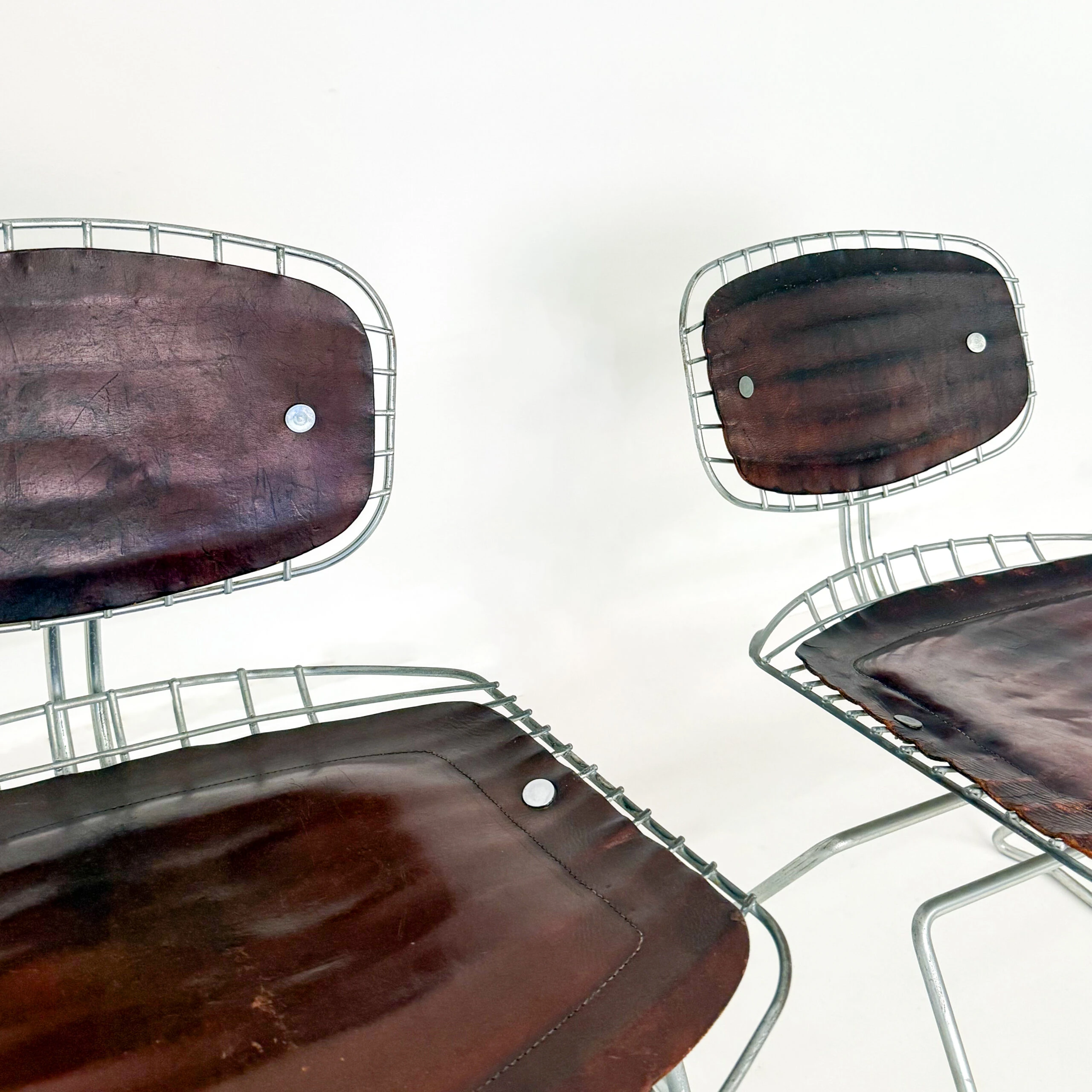 Pair of Beaubourg Chairs by Laurent and Cadestin, 1976