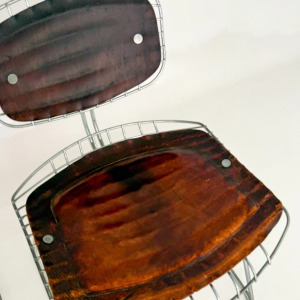 Pair of Beaubourg Chairs by Laurent and Cadestin, 1976