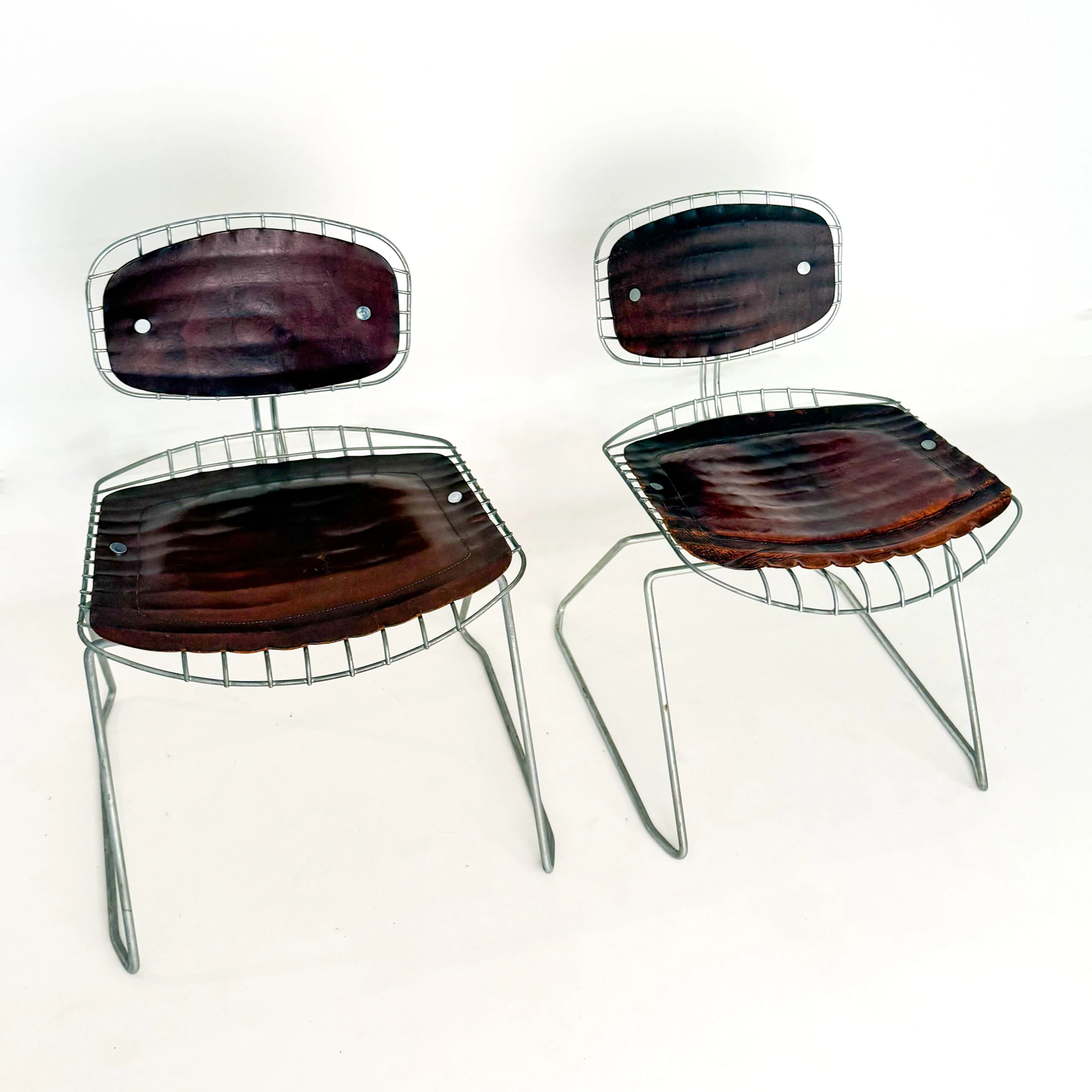 Pair of Beaubourg Chairs by Laurent and Cadestin, 1976