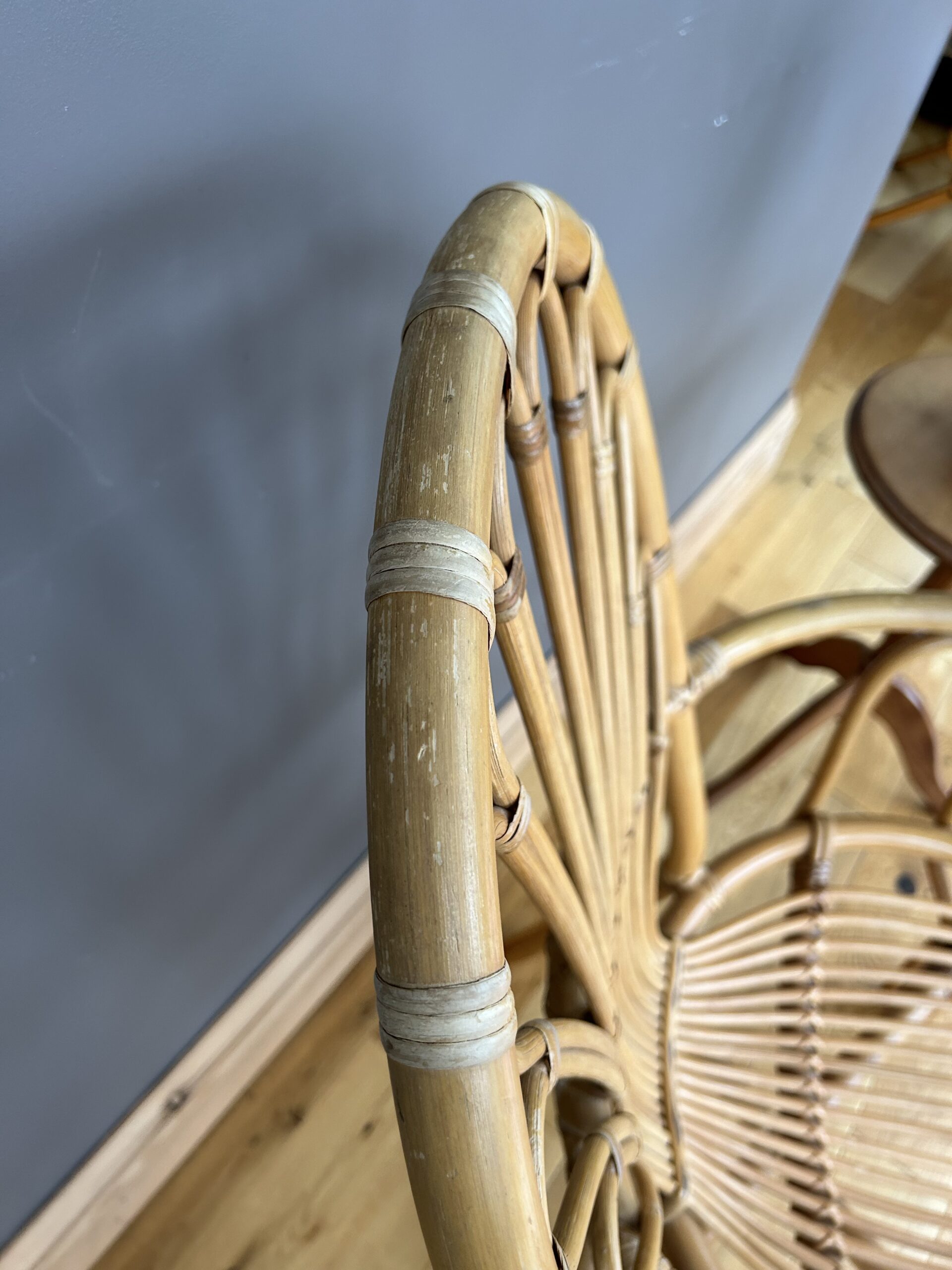 Vintage 1970s Bamboo Lounge Chair – Boho Coastal Vibes