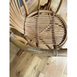 Vintage 1970s Bamboo Lounge Chair – Boho Coastal Vibes
