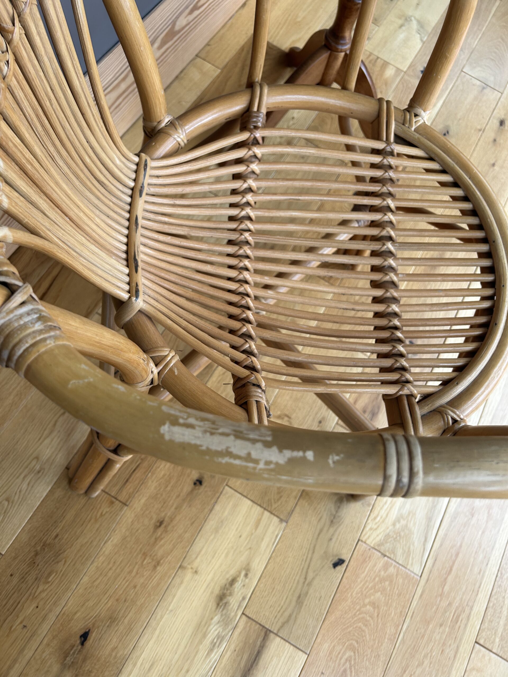 Vintage 1970s Bamboo Lounge Chair – Boho Coastal Vibes