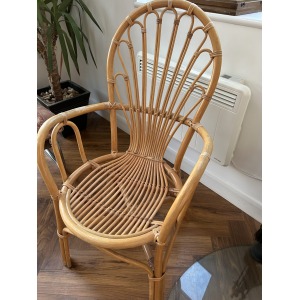Vintage 1970s Bamboo Lounge Chair – Boho Coastal Vibes