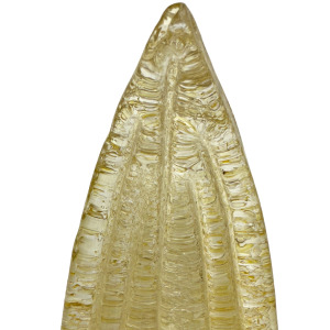 Large mid-century Murano glass palmette chandelier, Barovier and Toso style