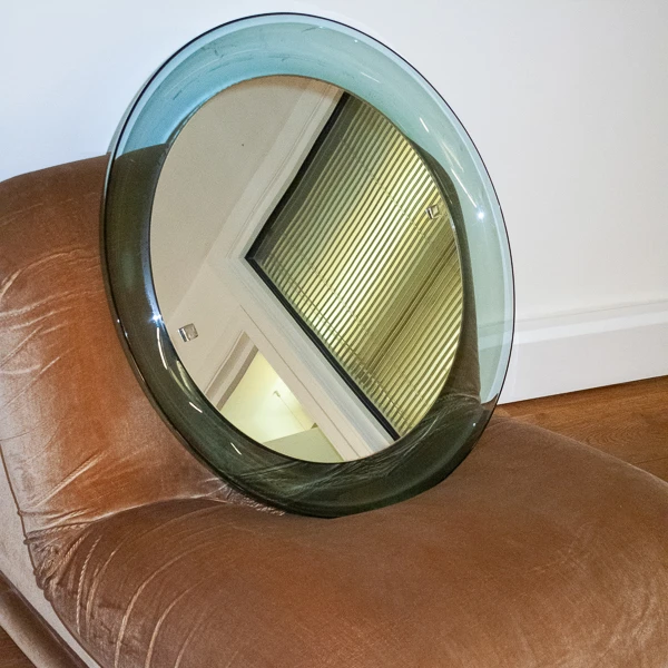 Round Lucite Mirror