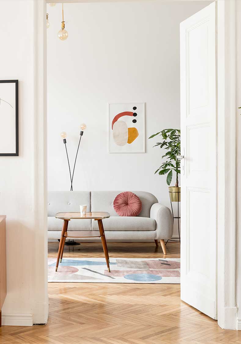 Vintage inspired living room design