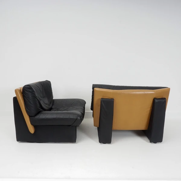 Pair of Slipper Chairs by Nicoletti Salotti, 1980