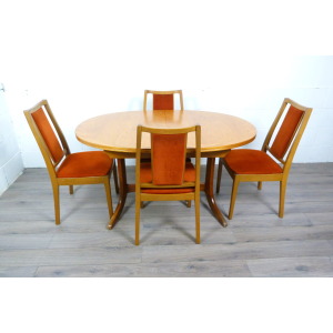 Teak Parker Knoll Dining Table & Nathan Chairs