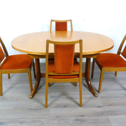 Teak Parker Knoll Dining Table & Nathan Chairs
