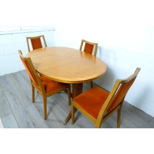 Teak Parker Knoll Dining Table & Nathan Chairs