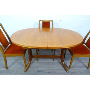 Teak Parker Knoll Dining Table & Nathan Chairs