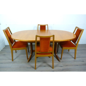 Teak Parker Knoll Dining Table & Nathan Chairs