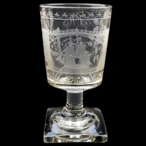 A scarce Georgian antique amethyst glass ribbed Wine Decanter Bottle late18th/early 19thC