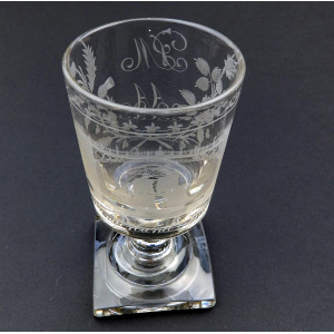 A good antique Georgian Sunderland Bridge Commemorative Glass Rummer C.1800