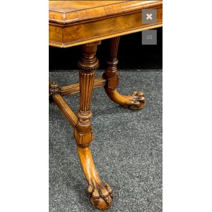 Magnificent 19th Century Walnut Octagonal Centre Table