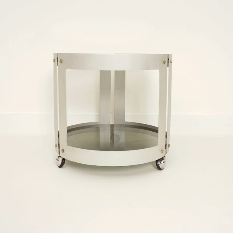 Side Table with Wheels