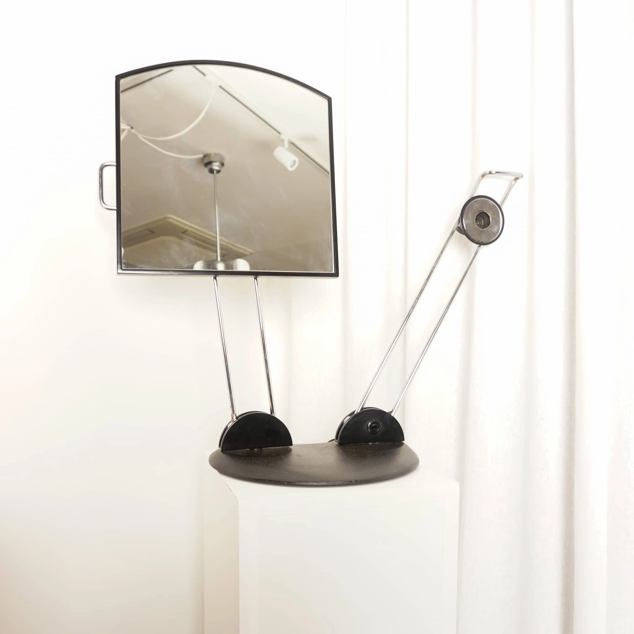 Space Age Table Lamp with Mirror, 1980