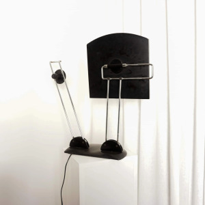 Space Age Table Lamp with Mirror, 1980