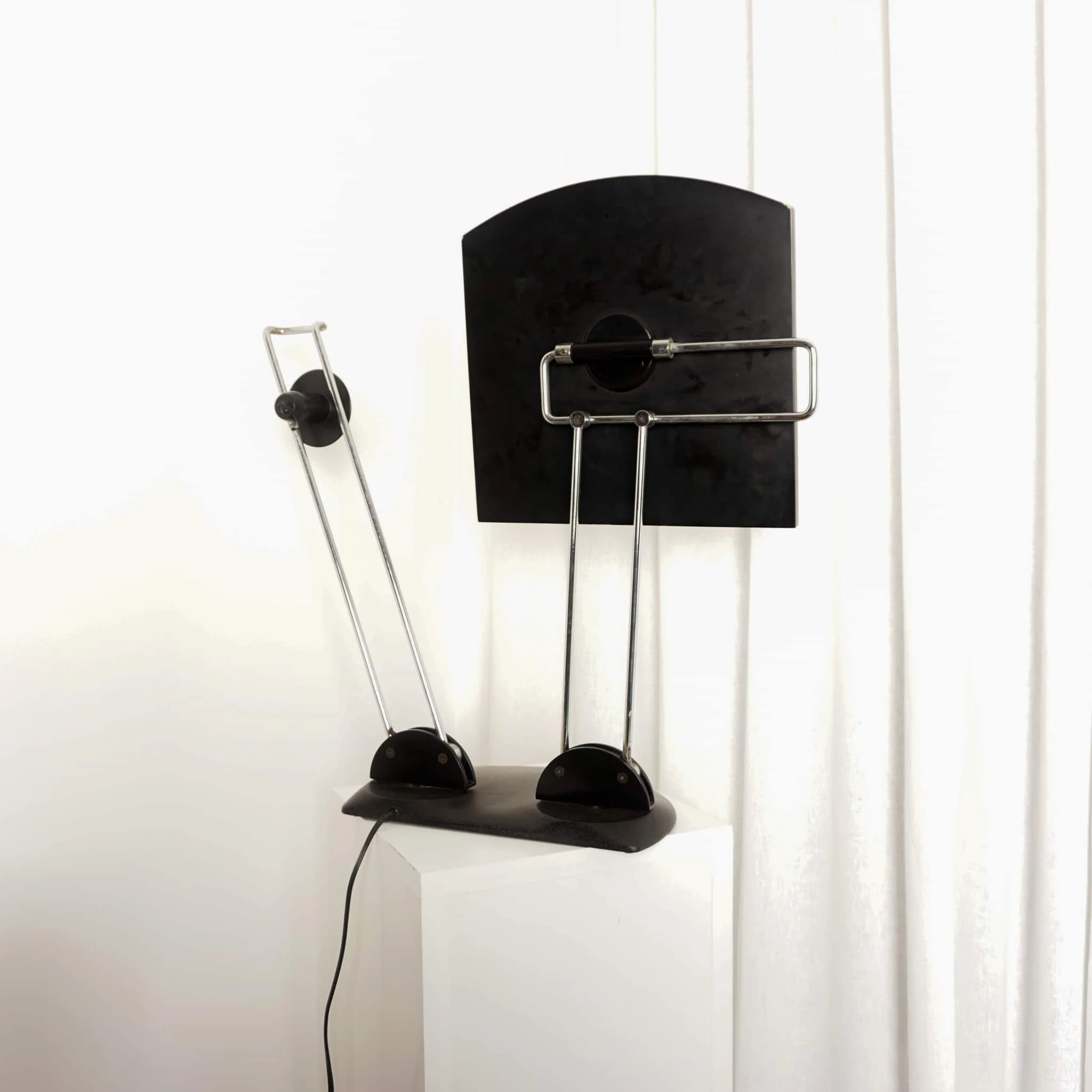 Space Age Table Lamp with Mirror, 1980