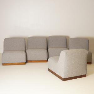 Italian Set of Five Modular Sofa, 1970