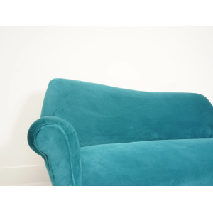 Italian Velvet Three-Seater Sofa, 1950
