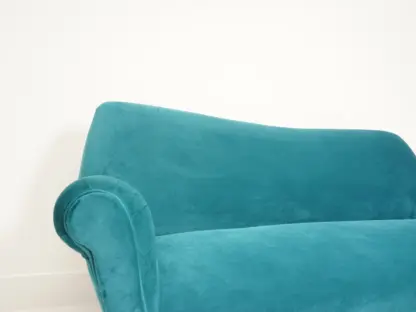 Italian Velvet Three-Seater Sofa, 1950 - Image 7