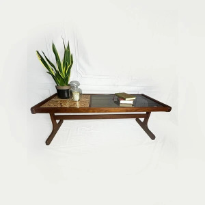 A 1970s G Plan Teak, Tiled And Smoked Glass Coffee Table, Mid Century Teak Rectangular Coffee Table, Vintage Coffee Table, Mcm Decor