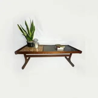 A 1970s G Plan Teak, Tiled And Smoked Glass Coffee Table, Mid Century Teak Rectangular Coffee Table, Vintage Coffee Table, Mcm Decor