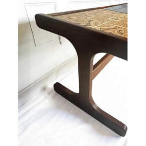 A 1970s G Plan Teak, Tiled And Smoked Glass Coffee Table, Mid Century Teak Rectangular Coffee Table, Vintage Coffee Table, Mcm Decor