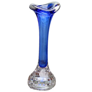 Scandinavian glass Aseda Glasbruk Bo Borgstrom Jack in pulpit Vase 18.5cm C.1960