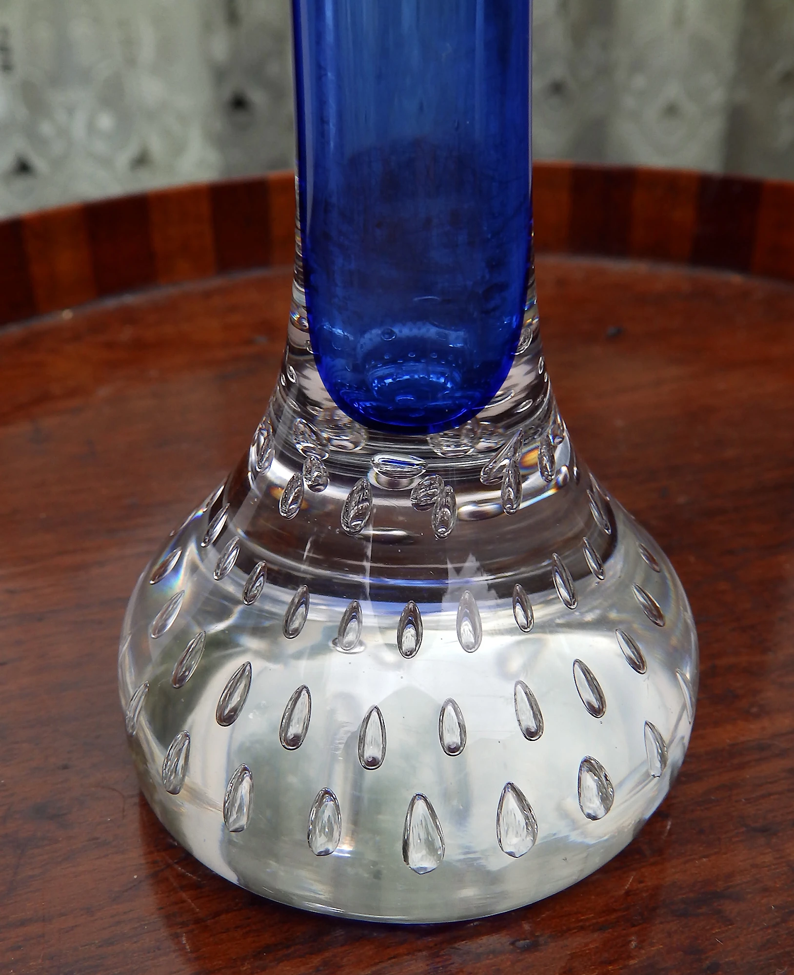 Scandinavian glass Aseda Glasbruk Bo Borgstrom Jack in pulpit Vase 18.5cm C.1960