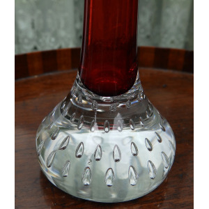 Scandinavian glass Aseda Glasbruk Bo Borgstrom Jack in pulpit Vase 17cm C.1960