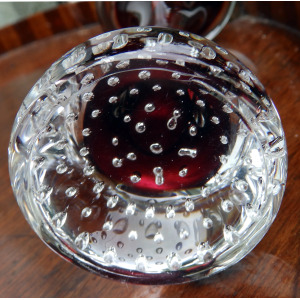 Scandinavian glass Aseda Glasbruk Bo Borgstrom Jack in pulpit Vase 17cm C.1960