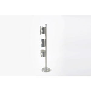 Anonymous 20th Century Space Age Style, Brushed Aluminium Floor Lamp, 1970s
