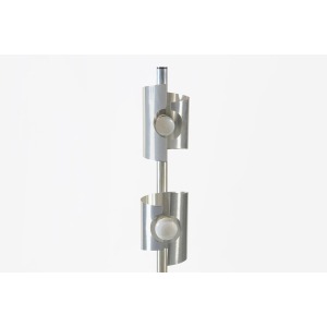 Anonymous 20th Century Space Age Style, Brushed Aluminium Floor Lamp, 1970s
