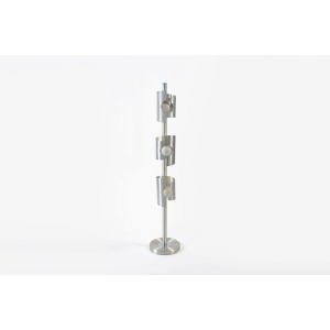 Anonymous 20th Century Space Age Style, Brushed Aluminium Floor Lamp, 1970s