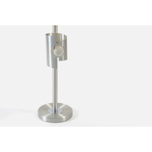 Anonymous 20th Century Space Age Style, Brushed Aluminium Floor Lamp, 1970s