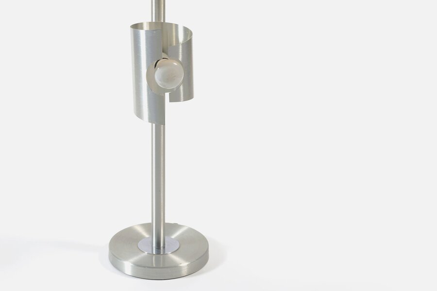 Anonymous 20th Century Space Age Style, Brushed Aluminium Floor Lamp, 1970s