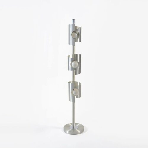 Anonymous 20th Century Space Age Style, Brushed Aluminium Floor Lamp, 1970s