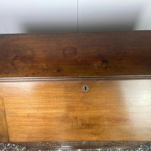 Antique Georgian Mahogany Bureau, Study Furniture, Drawer Desk, Mid 18th Century Cabinet, Library Interior Decor, Period Home